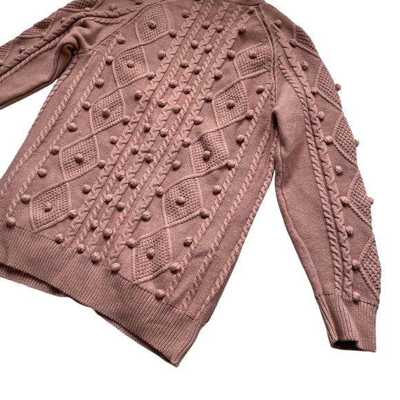 Jackson Rowe Bobble Cable Knit Cardigan Chunky Small Cozy Cottagecore Oversized - Picture 8 of 13